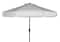 Fabia Fringe 9Ft Crank Umbrella in White &#x26; White
